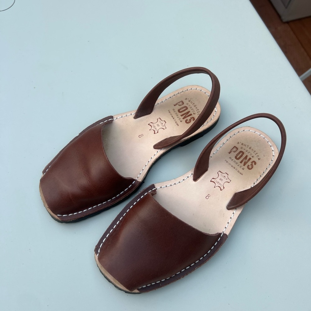 Pons Brown Leather Sandals